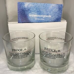 THE DEVIL’S DICTIONARY GLASSWARE SET OF TWO